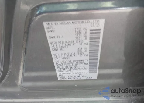 2015 Nissan Pathfinder S из США, поврежденный, VIN 5N1AR2MN3FC659737